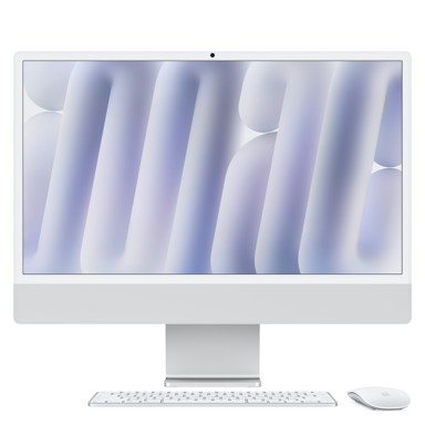APPLE iMac AiO MWUC3D A, 61cm 24", M4 8 core chip, 8 Core GPU, 16GB RAM, 256GB SSD, srebrno